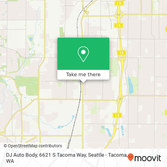 DJ Auto Body, 6621 S Tacoma Way map