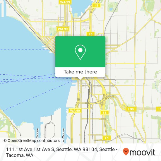 Mapa de 111,1st Ave 1st Ave S, Seattle, WA 98104