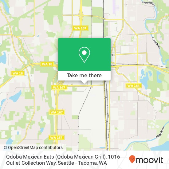 Mapa de Qdoba Mexican Eats (Qdoba Mexican Grill), 1016 Outlet Collection Way