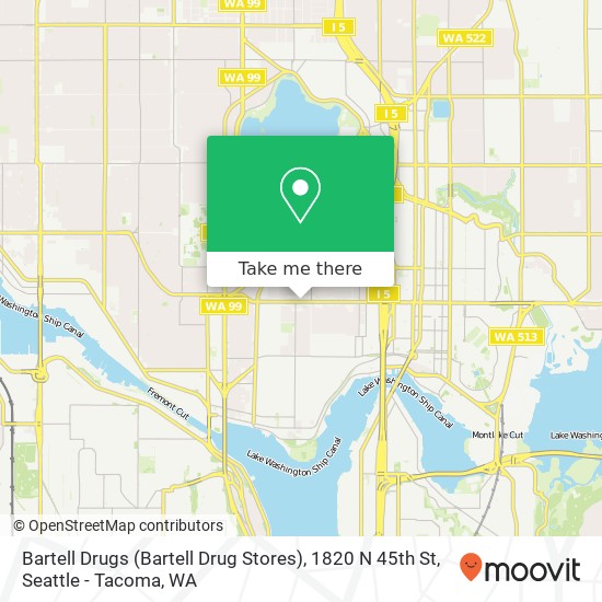 Bartell Drugs (Bartell Drug Stores), 1820 N 45th St map