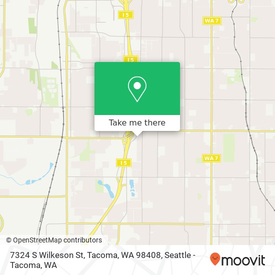 Mapa de 7324 S Wilkeson St, Tacoma, WA 98408