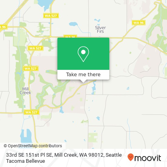 Mapa de 33rd SE 151st Pl SE, Mill Creek, WA 98012