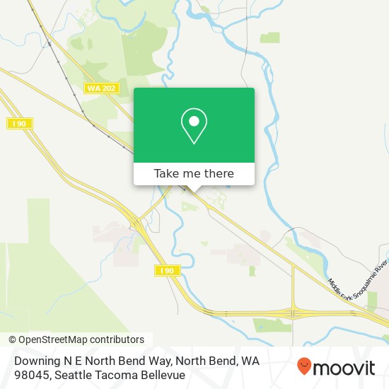 Mapa de Downing N E North Bend Way, North Bend, WA 98045