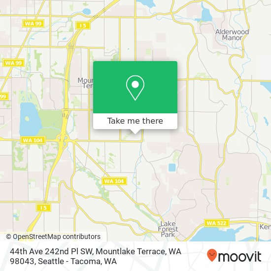 44th Ave 242nd Pl SW, Mountlake Terrace, WA 98043 map