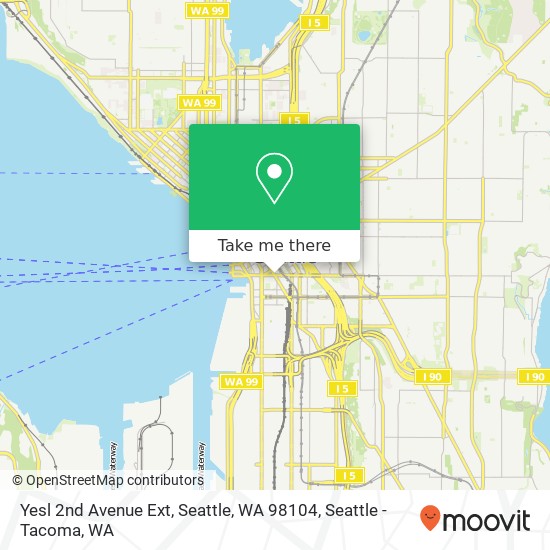 Mapa de Yesl 2nd Avenue Ext, Seattle, WA 98104