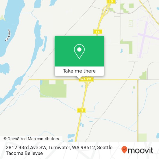 Mapa de 2812 93rd Ave SW, Tumwater, WA 98512