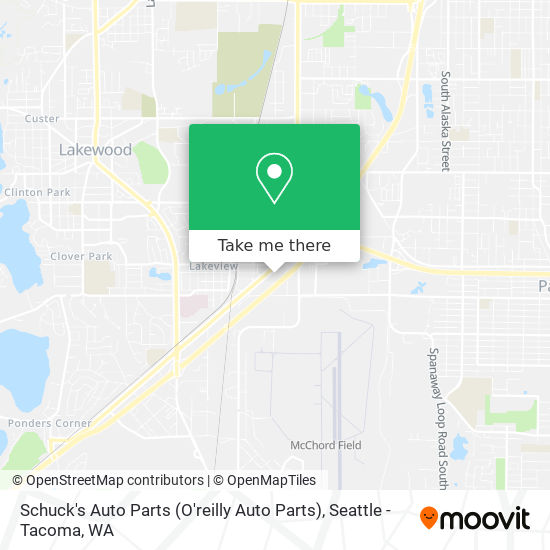 Mapa de Schuck's Auto Parts (O'reilly Auto Parts)