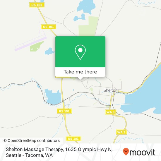 Mapa de Shelton Massage Therapy, 1635 Olympic Hwy N