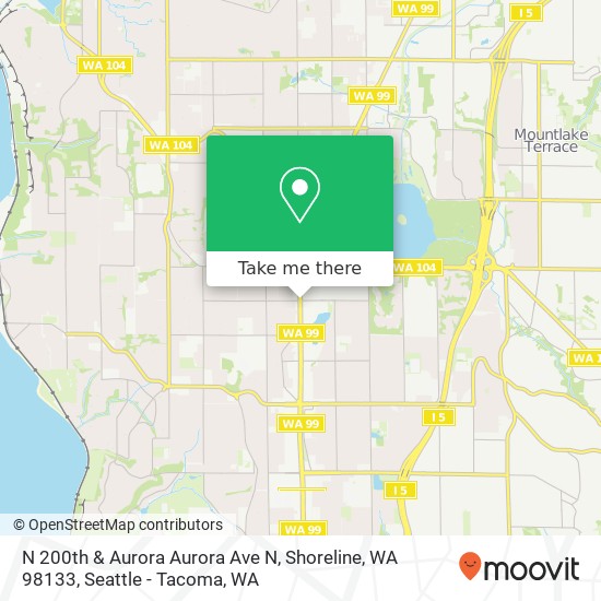 N 200th & Aurora Aurora Ave N, Shoreline, WA 98133 map