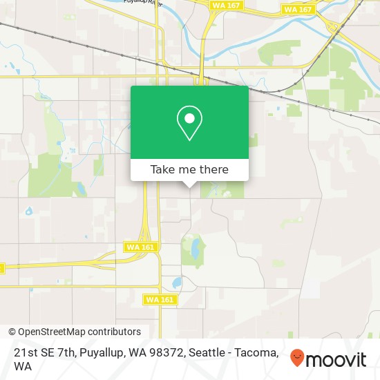 Mapa de 21st SE 7th, Puyallup, WA 98372