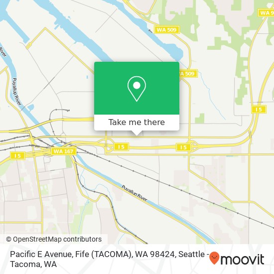 Mapa de Pacific E Avenue, Fife (TACOMA), WA 98424