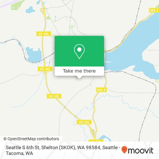 Mapa de Seattle S 6th St, Shelton (SKOK), WA 98584