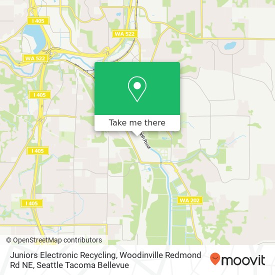 Juniors Electronic Recycling, Woodinville Redmond Rd NE map