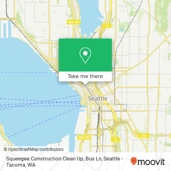 Mapa de Squeegee Construction Clean Up, Bus Ln
