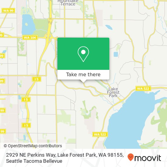 Mapa de 2929 NE Perkins Way, Lake Forest Park, WA 98155