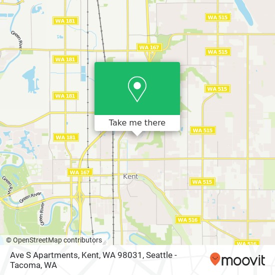 Ave S Apartments, Kent, WA 98031 map