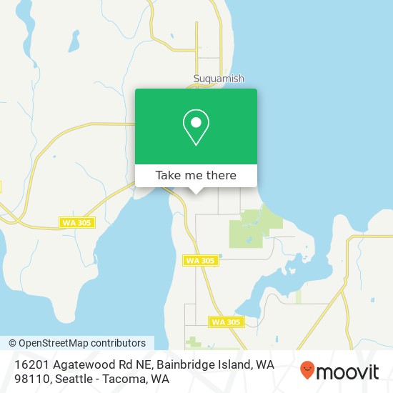 Mapa de 16201 Agatewood Rd NE, Bainbridge Island, WA 98110