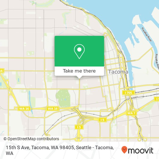 15th S Ave, Tacoma, WA 98405 map