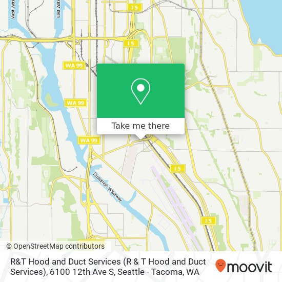 Mapa de R&T Hood and Duct Services (R & T Hood and Duct Services), 6100 12th Ave S