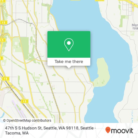 Mapa de 47th S S Hudson St, Seattle, WA 98118