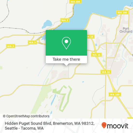 Hidden Puget Sound Blvd, Bremerton, WA 98312 map