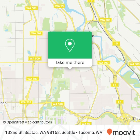 Mapa de 132nd St, Seatac, WA 98168