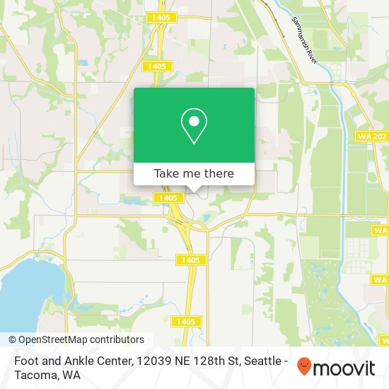 Mapa de Foot and Ankle Center, 12039 NE 128th St