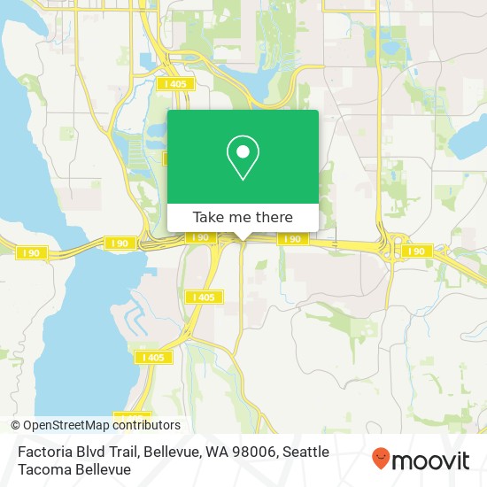 Mapa de Factoria Blvd Trail, Bellevue, WA 98006