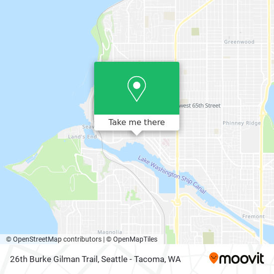 26th Burke Gilman Trail map