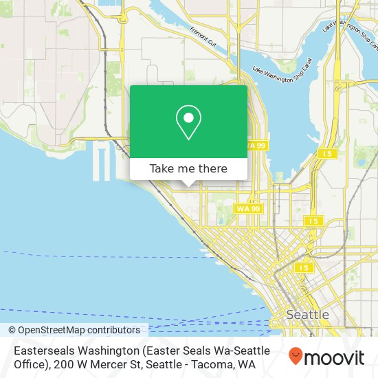 Mapa de Easterseals Washington (Easter Seals Wa-Seattle Office), 200 W Mercer St