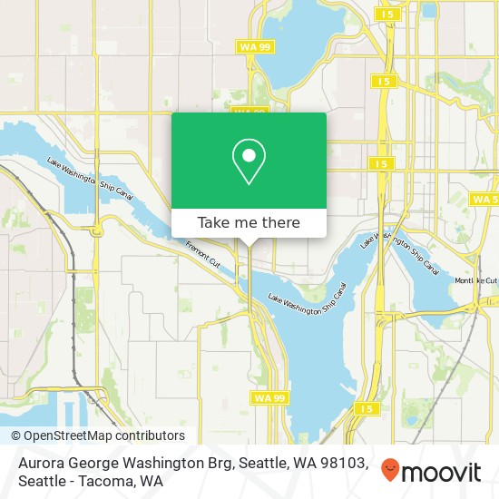 Mapa de Aurora George Washington Brg, Seattle, WA 98103