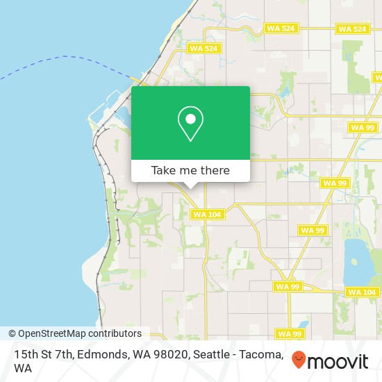 Mapa de 15th St 7th, Edmonds, WA 98020