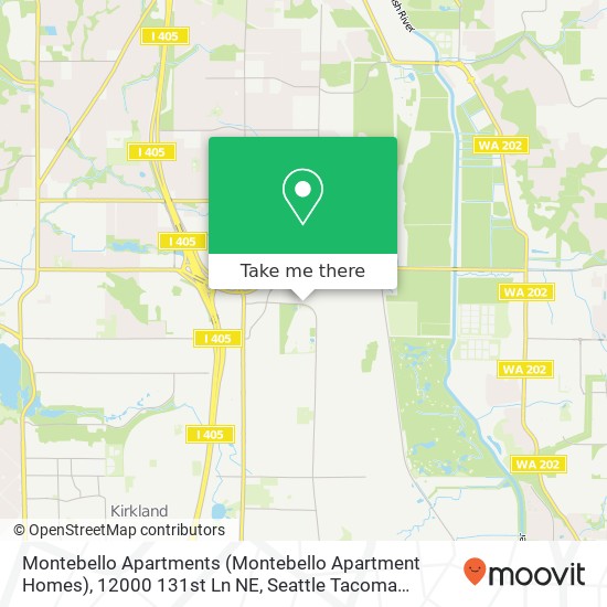 Mapa de Montebello Apartments (Montebello Apartment Homes), 12000 131st Ln NE