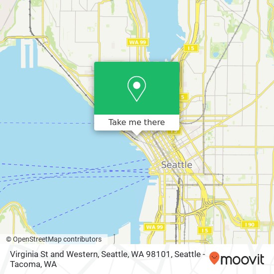 Mapa de Virginia St and Western, Seattle, WA 98101