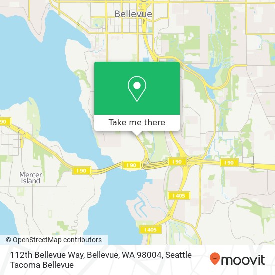 112th Bellevue Way, Bellevue, WA 98004 map