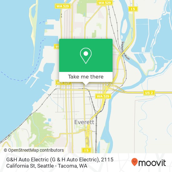 Mapa de G&H Auto Electric (G & H Auto Electric), 2115 California St