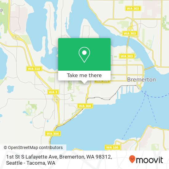 Mapa de 1st St S Lafayette Ave, Bremerton, WA 98312