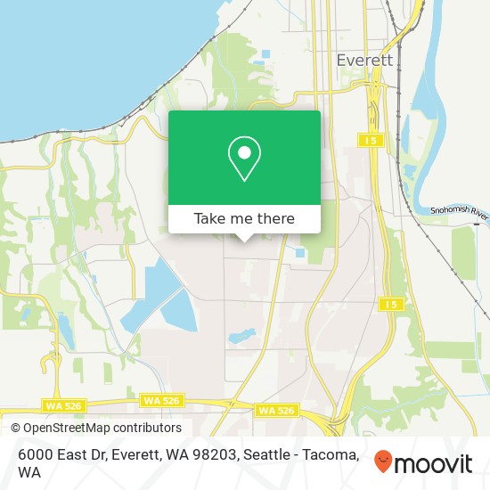 Mapa de 6000 East Dr, Everett, WA 98203