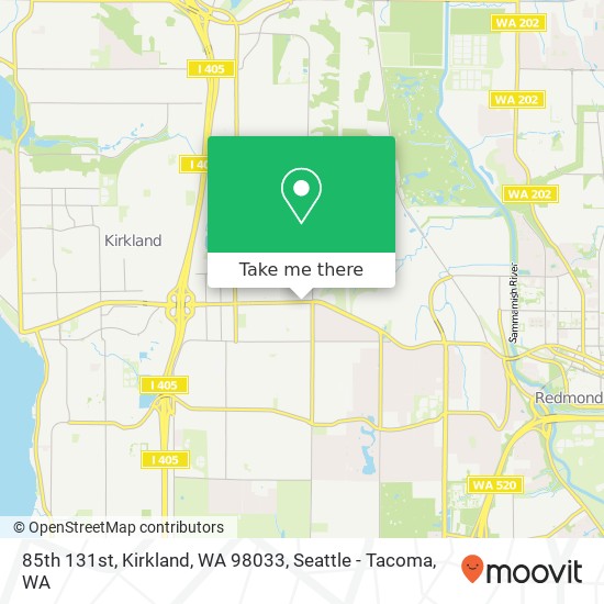 Mapa de 85th 131st, Kirkland, WA 98033