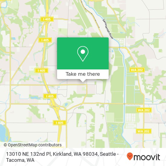 Mapa de 13010 NE 132nd Pl, Kirkland, WA 98034