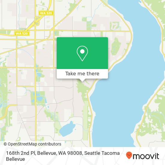 168th 2nd Pl, Bellevue, WA 98008 map