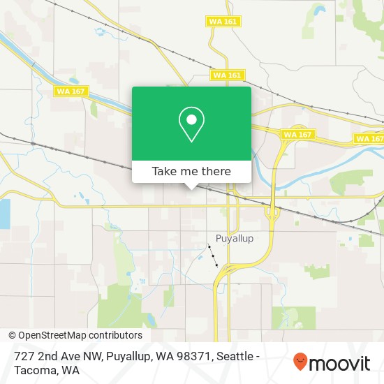 Mapa de 727 2nd Ave NW, Puyallup, WA 98371