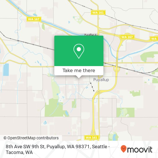 Mapa de 8th Ave SW 9th St, Puyallup, WA 98371