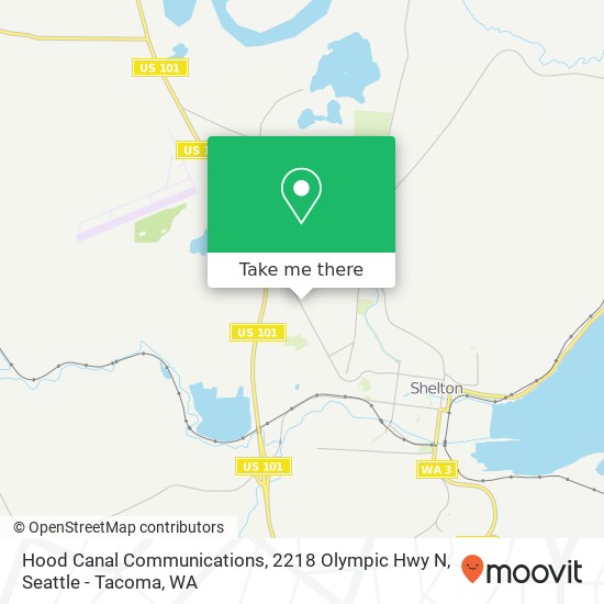 Mapa de Hood Canal Communications, 2218 Olympic Hwy N