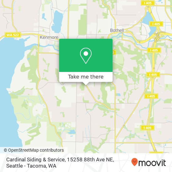 Mapa de Cardinal Siding & Service, 15258 88th Ave NE