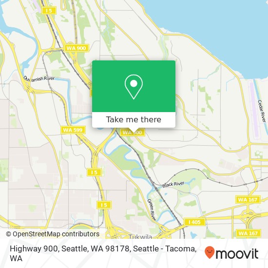 Highway 900, Seattle, WA 98178 map