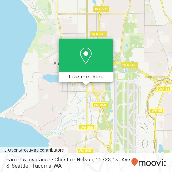 Mapa de Farmers Insurance - Christine Nelson, 15723 1st Ave S