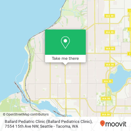 Ballard Pediatric Clinic (Ballard Pediatrics Clinic), 7554 15th Ave NW map