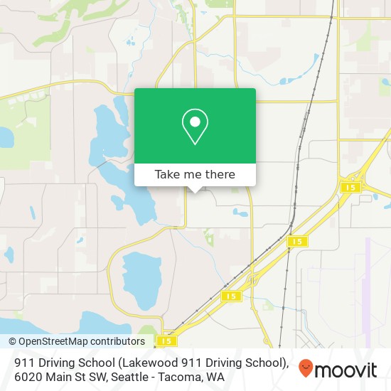 Mapa de 911 Driving School (Lakewood 911 Driving School), 6020 Main St SW
