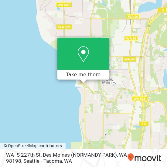 WA- S 227th St, Des Moines (NORMANDY PARK), WA 98198 map